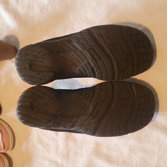 Merrell Black Mesh Slip-On Gardening Sz. 7.5 Clogs Mules Shoes - Picture 5 of 9